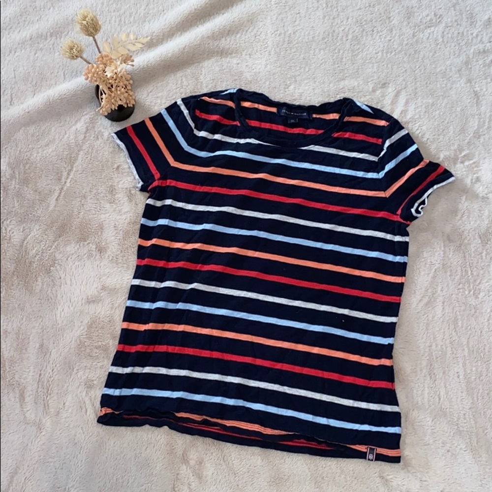 Multi-color striped Tommy Hilfiger top